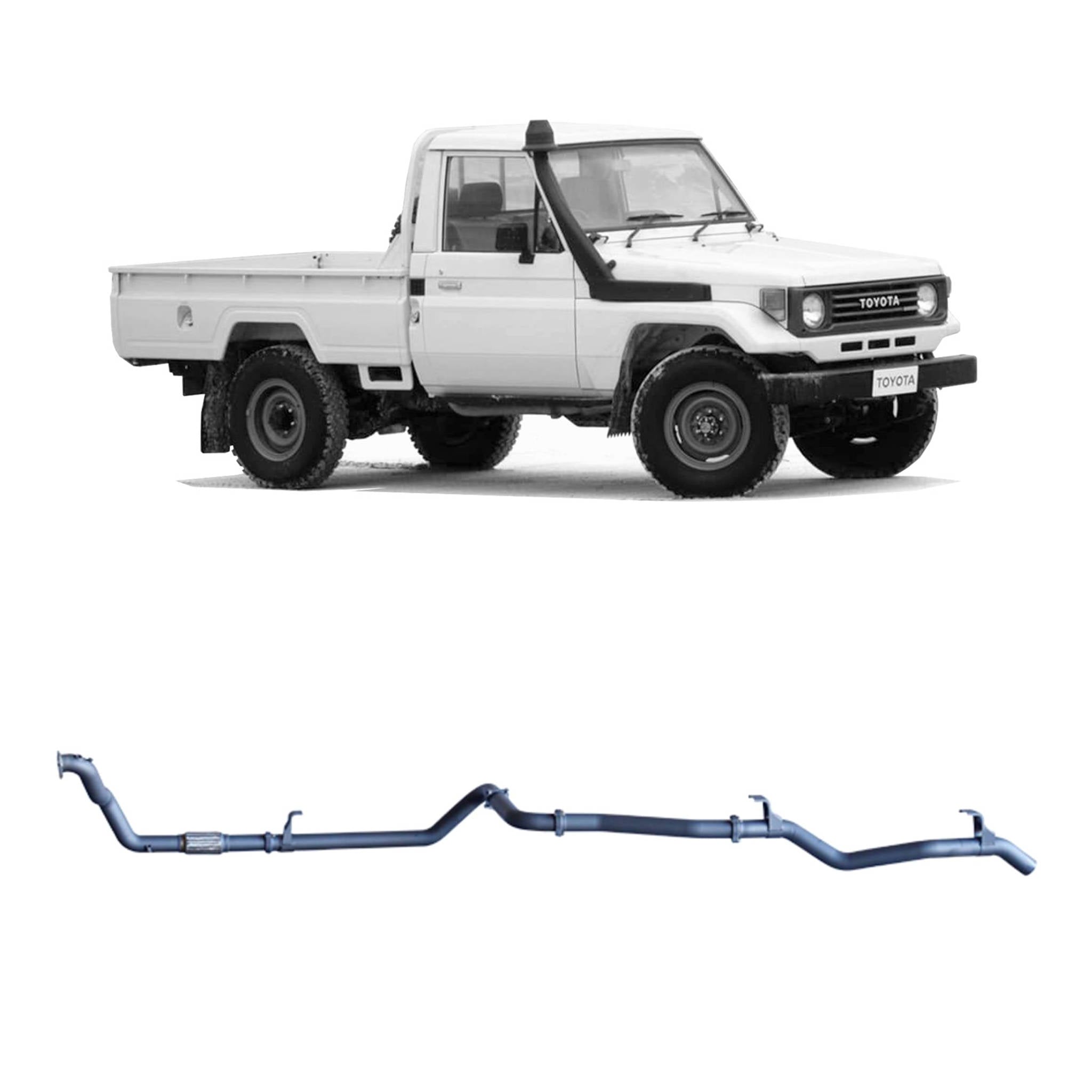 Redback Extreme Duty Exhaust for Toyota Landcruiser 78 Series (01/1990 - 01/2007) Toyota Landcruiser 75 Series (03/1990