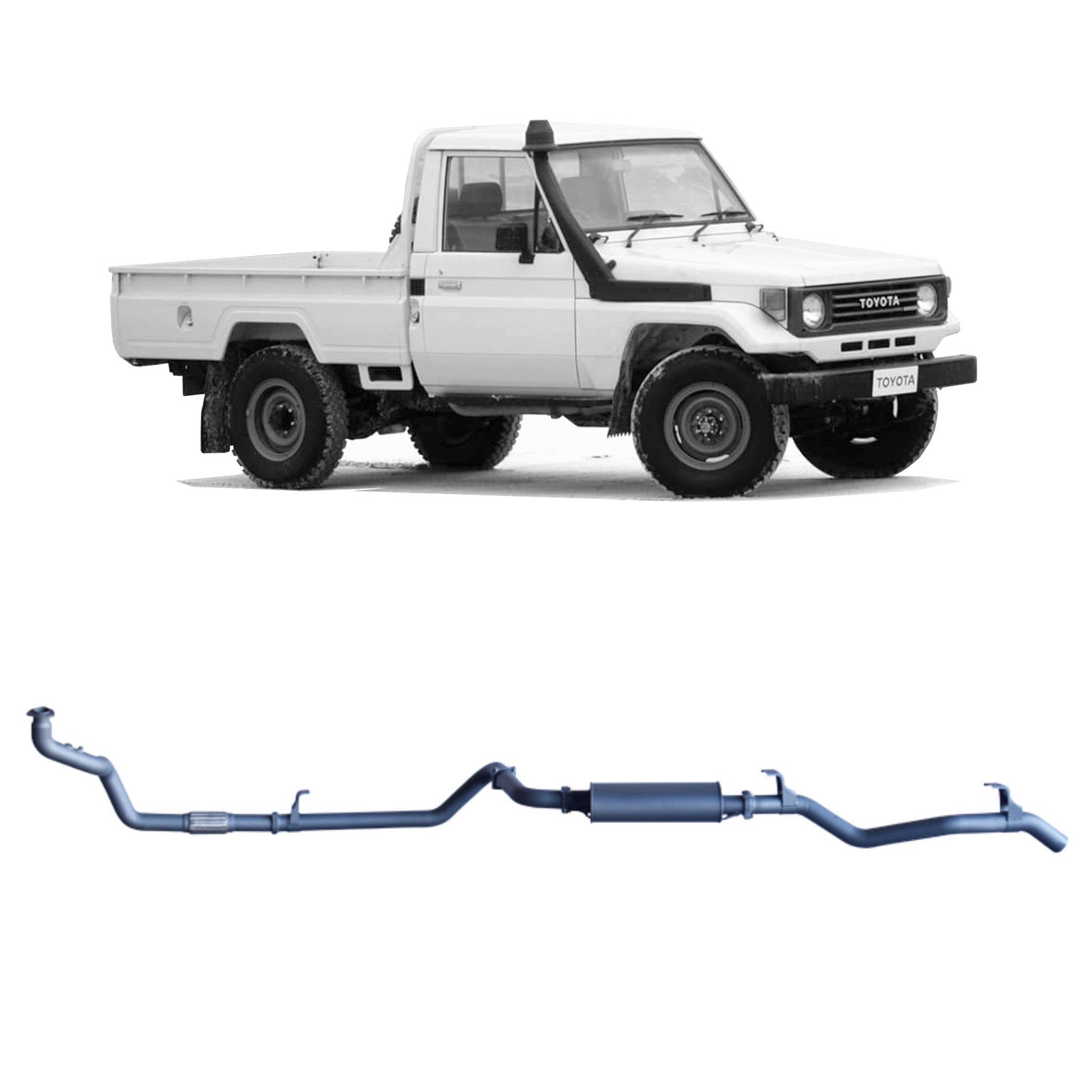 Redback Extreme Duty Exhaust for Toyota Landcruiser 78 Series (01/1990 - 01/2007) Toyota Landcruiser 75 Series (03/1990