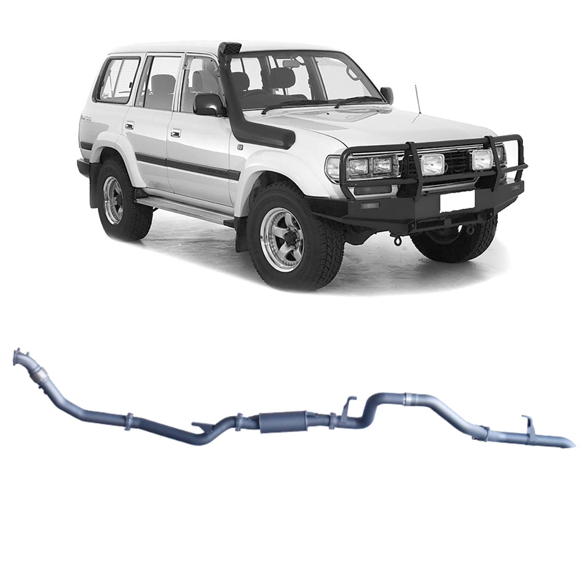 Redback Extreme Duty Exhaust for Toyota Landcruiser 80 Series Wagon 4.2L 1HZ (01/1990 - 02/1998) - Resonator (Medium)