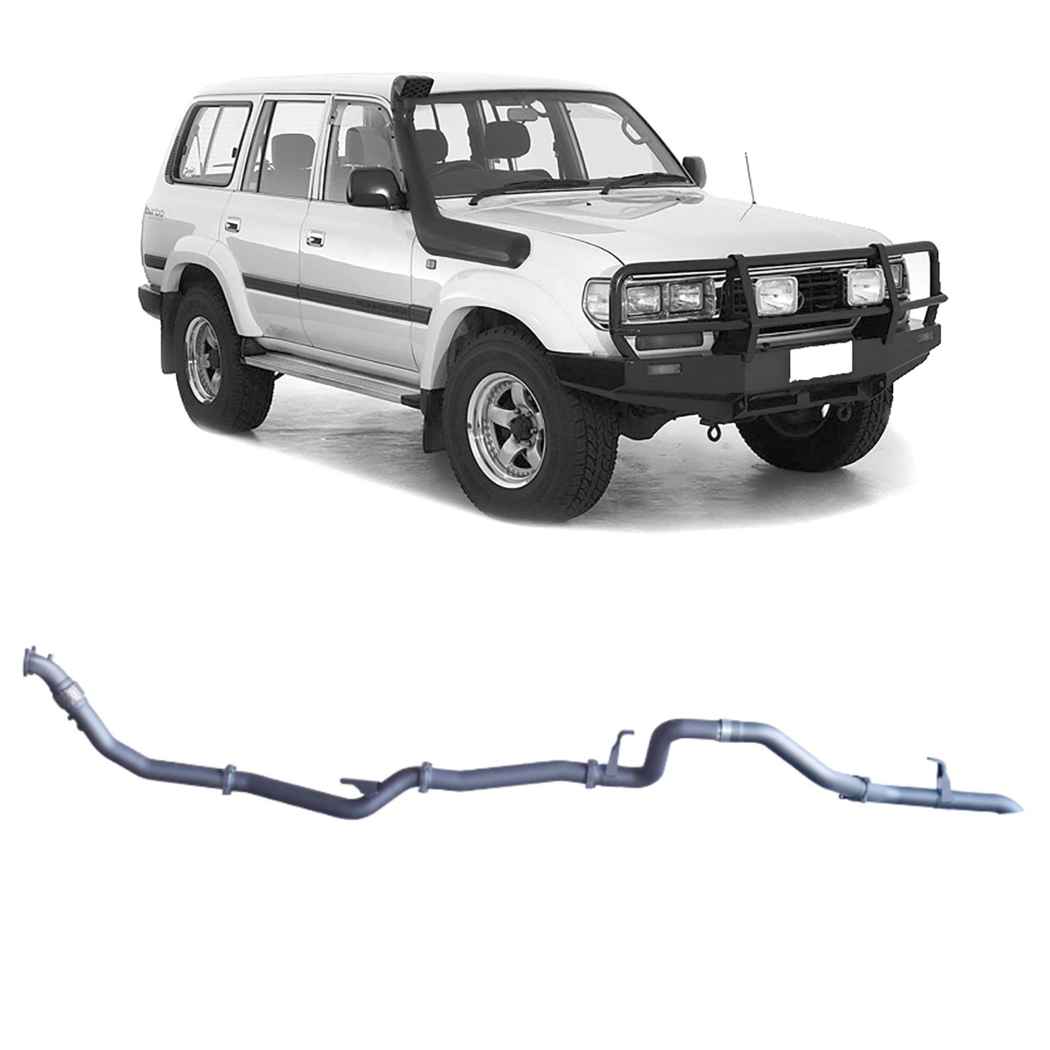Redback Extreme Duty Exhaust for Toyota Landcruiser 80 Series Wagon 4.2L 1HZ (01/1990 - 02/1998) - Pipe Only (Loud)