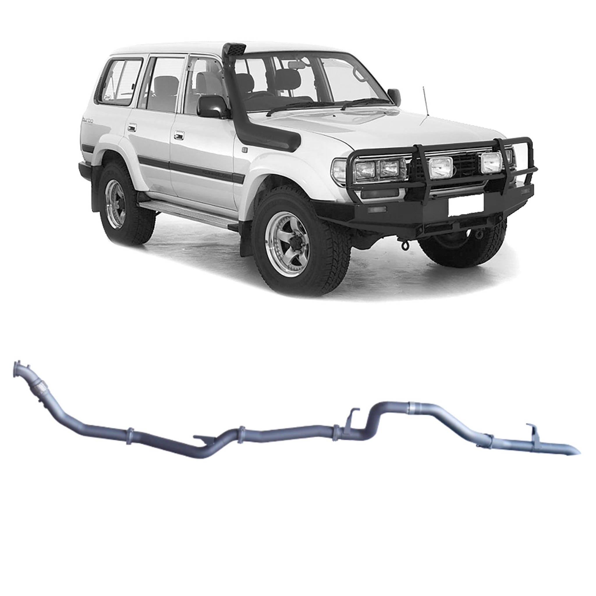 Redback Extreme Duty Exhaust for Toyota Landcruiser 80 Series Wagon 4.2L 1HZ (01/1990 - 02/1998) - Pipe Only (Loud)
