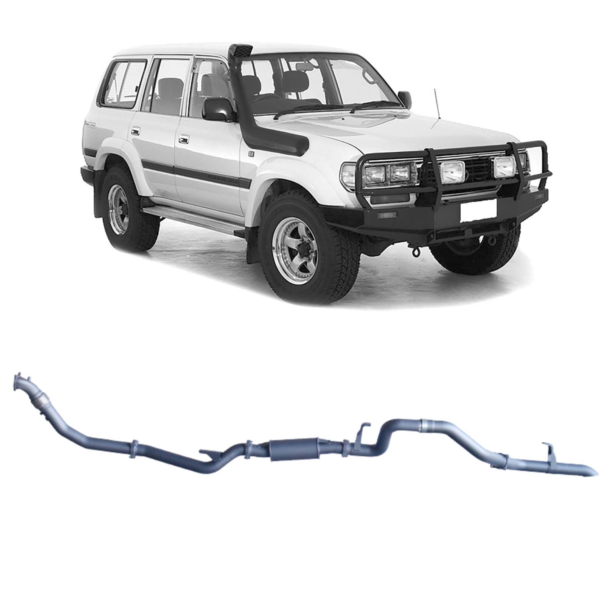 Redback Extreme Duty Exhaust for Toyota Landcruiser 80 Series Wagon 4.2L 1HZ (01/1990 - 02/1998) - Large Muffler