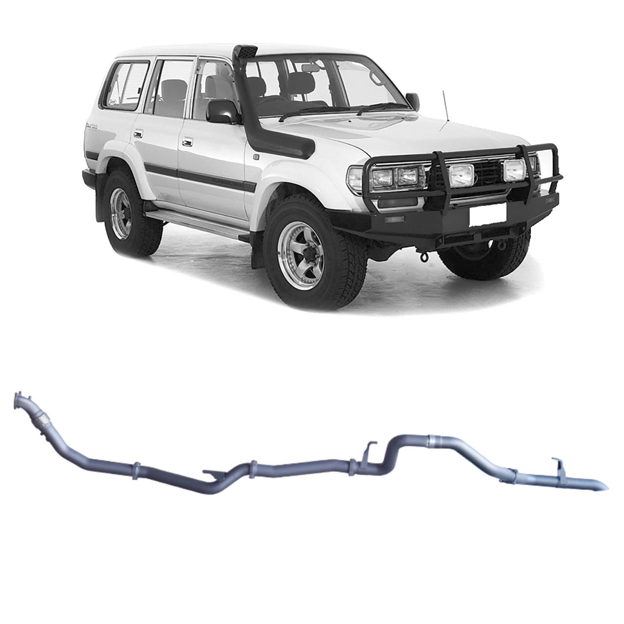 Redback Extreme Duty Exhaust for Toyota Landcruiser 80 Series Wagon 4.2L 1HZ (01/1990 - 02/1998) - Pipe Only (Loud)