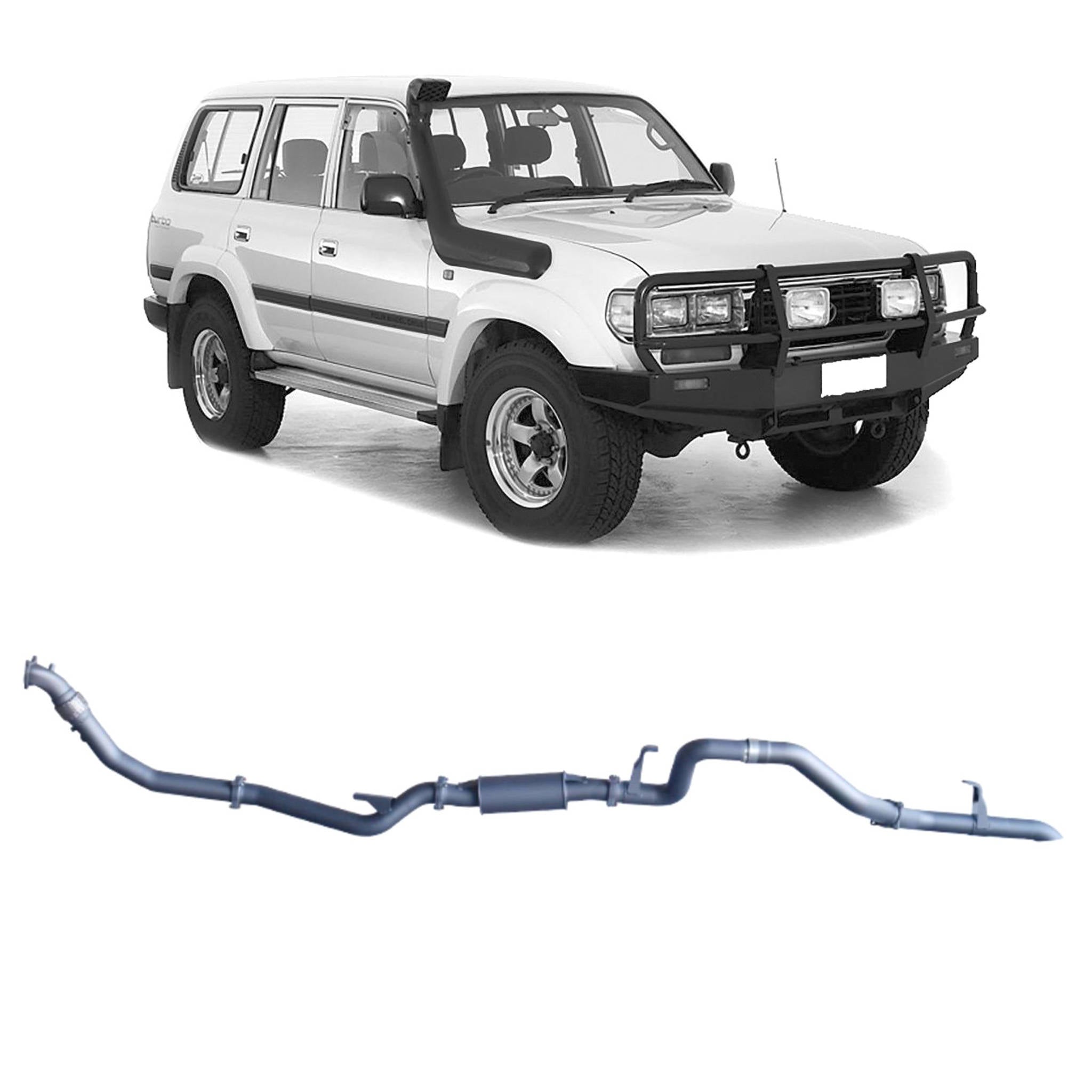 Redback Extreme Duty Exhaust for Toyota Landcruiser 80 Series Wagon 4.2L 1HZ (01/1990 - 02/1998) - Resonator (Medium)