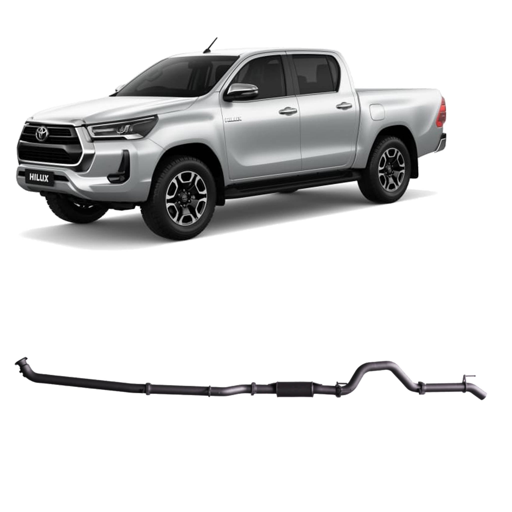 Redback Extreme Duty for Toyota Hilux 2.8L (01/2015 - on) - Resonator (Medium) - 4x4 Performance System
