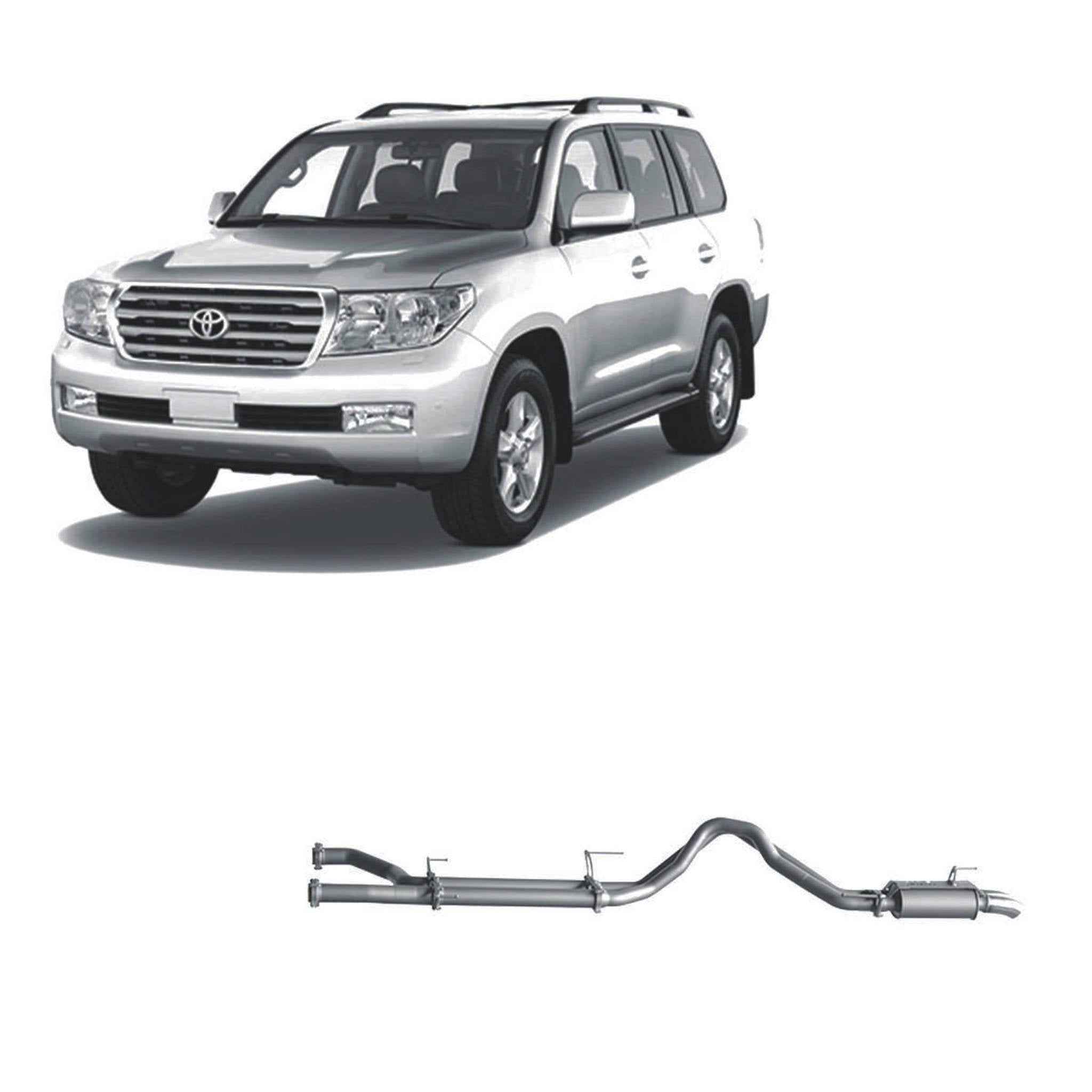 Redback Extreme Duty for Toyota Landcruiser 200 Series 4.5L V8 (10/2015 - on) - 4x4 Exhaust System