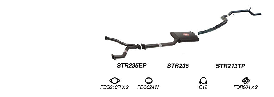 Redback Performance Exhaust System for Ford Falcon (07/1991 - 09/2002) Fairmont (07/1991 - 09/2002) Ford Falcon
