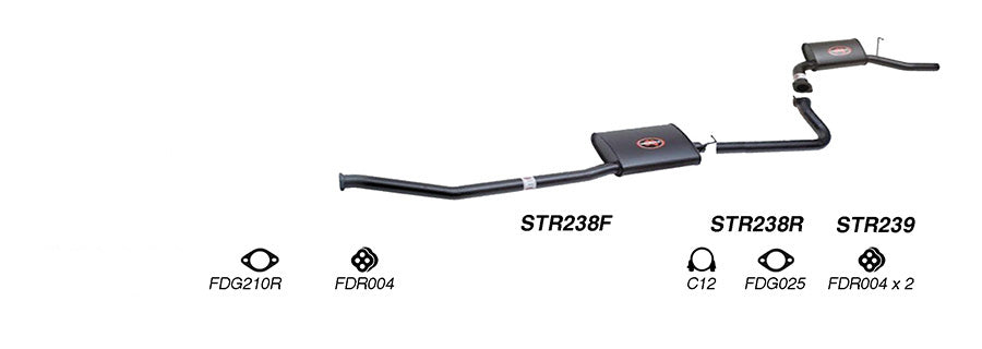 Redback Performance Exhaust System for Ford Falcon (09/1998 - 09/2002) Fairmont (09/1998 - 09/2002) Ford Falcon