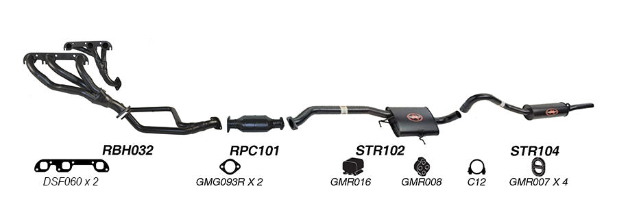 Redback Performance Exhaust System for Holden Calais (01/1988 - 04/1995) Statesman (01/1988 - 04/1995) Commodore