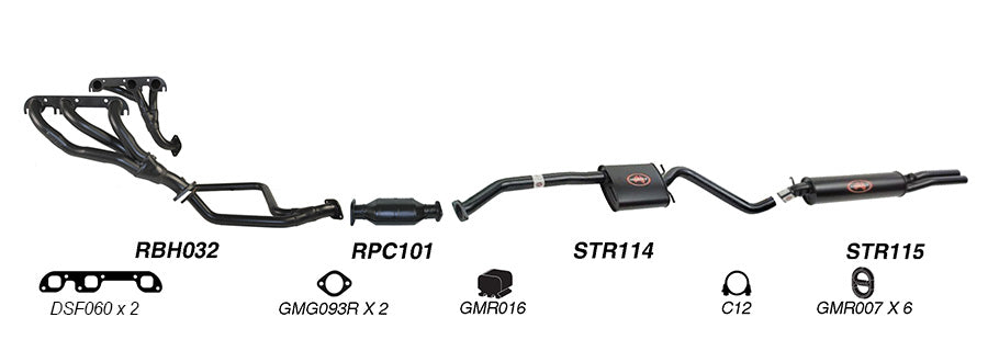 Redback Performance Exhaust System for Holden Calais (01/1988 - 04/1995) Statesman (01/1988 - 04/1995) Commodore