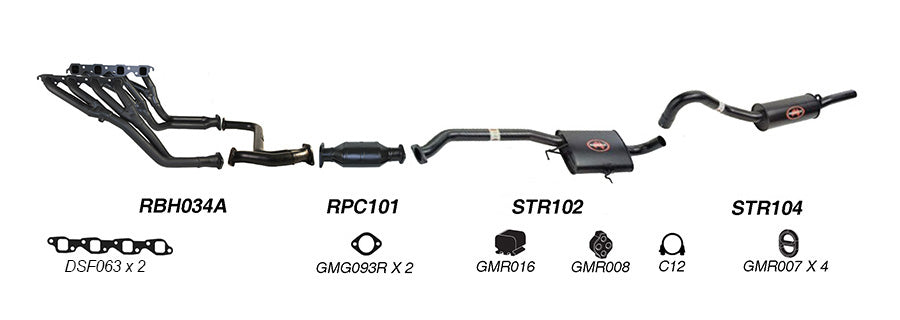 Redback Performance Exhaust System for Holden Calais (08/1988 - 09/1997) Commodore (08/1988 - 09/1997) Holden Commodore
