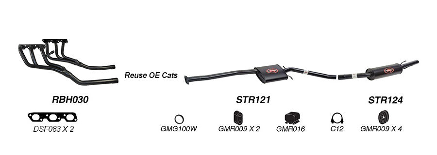 Redback Performance Exhaust System for Holden Caprice (09/1997 - 08/2004) Statesman (09/1997 - 08/2004) Commodore