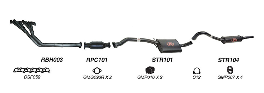 Redback Performance Exhaust System for Holden Commodore (03/1986 - 09/1988) Holden Commodore (08/1988 - 10/1991)