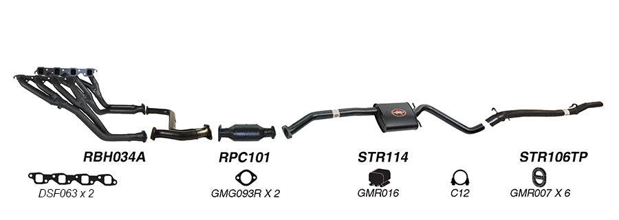 Redback Performance Exhaust System for Holden Commodore (03/1990 - 06/1999) Caprice (03/1990 - 06/1999) Calais (03/1990