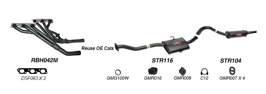 Redback Performance Exhaust System for Holden Commodore (04/1995 - 08/1997) Calais (04/1995 - 08/1997) - Performance