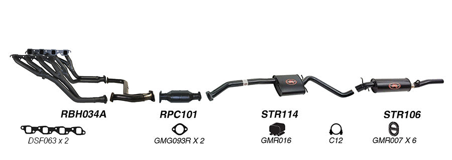 Redback Performance Exhaust System for Holden Statesman (03/1990 - 06/1999) Caprice (03/1990 - 06/1999) - Performance
