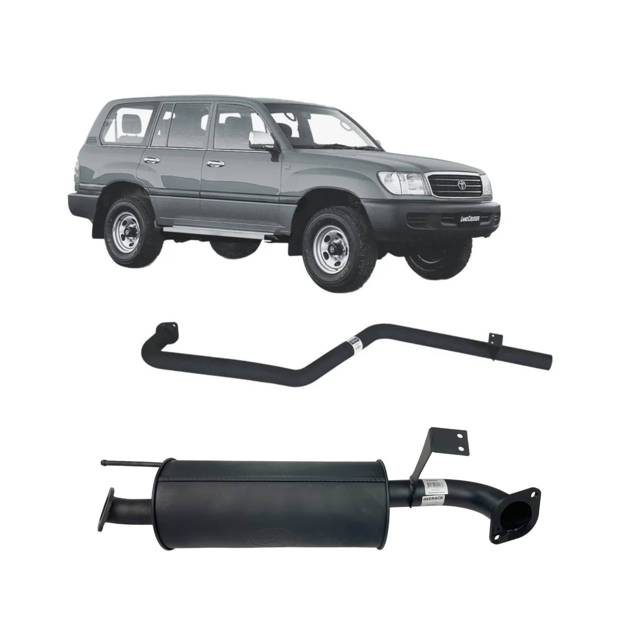 Redback Performance Exhaust System for Toyota Landcruiser 105 Series - Performance Exhaust System
