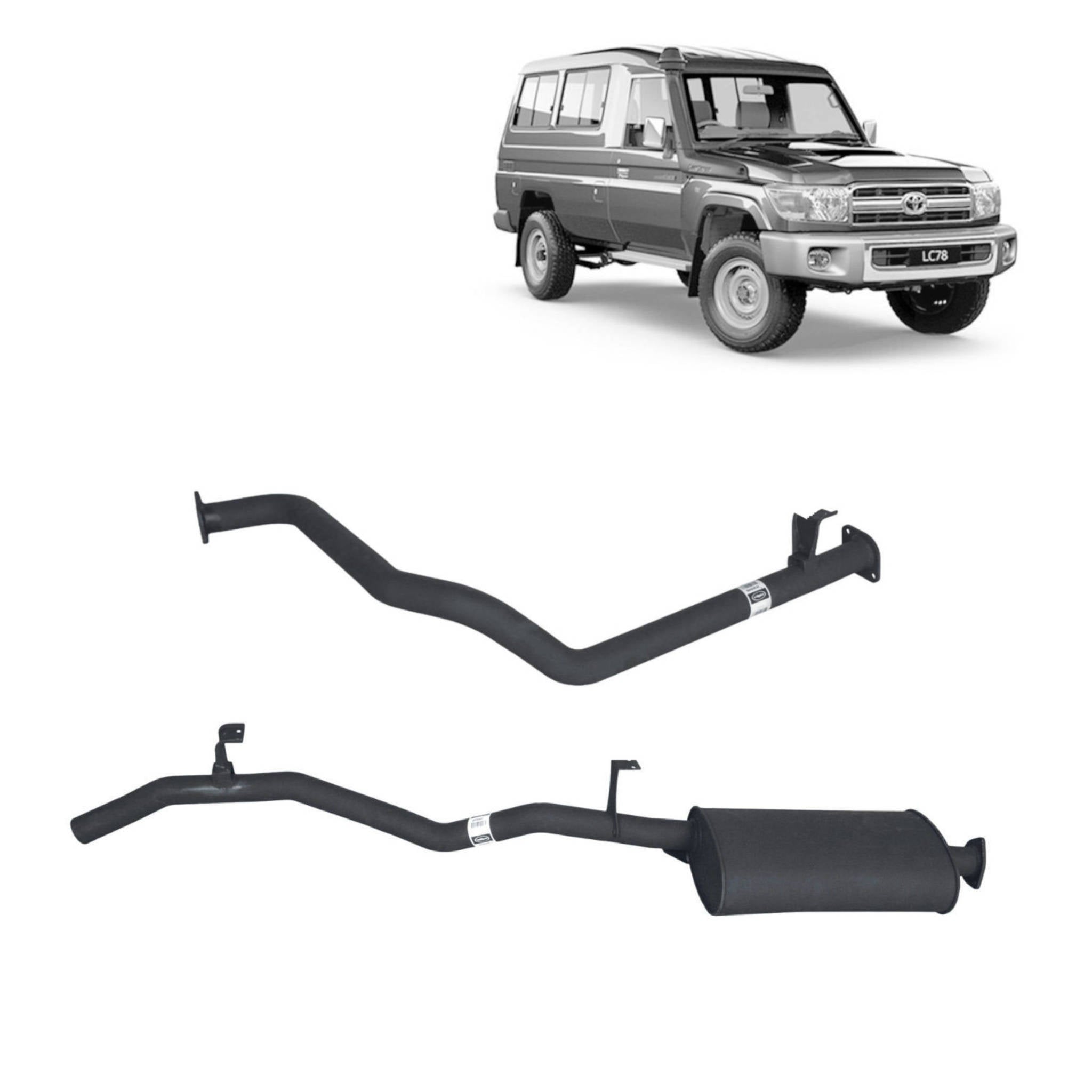 Redback Performance Exhaust System for Toyota Landcruiser 75/78 Series 4.2L 1HZ - Performance Exhaust System