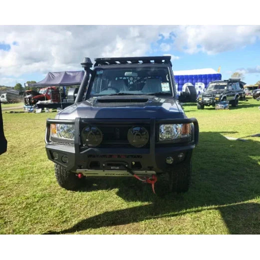 Rockarmor Gt Hoop Steel Bullbar Combo Package - Toyota Landcruiser 79 03/2007 - 11/2023 (Full Bar Replacement) - Winch
