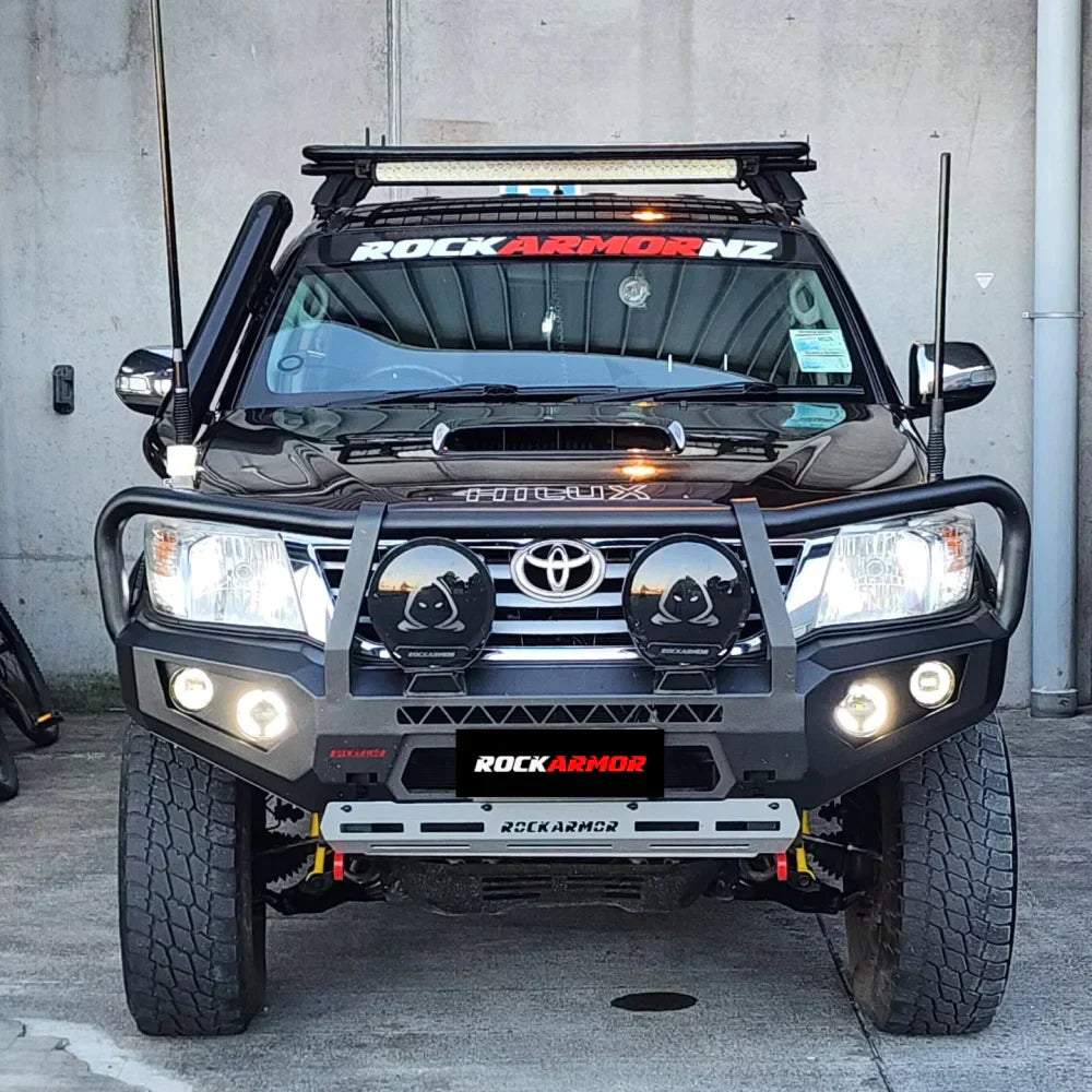 Rockarmor Gt Hoop Steel Bullbar - Toyota Hilux N70 12-15 (Full Bar Replacement) - Winch Bar