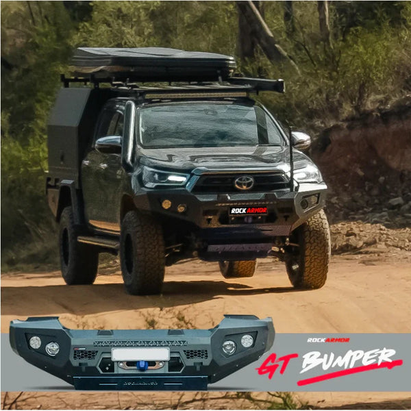 Rockarmor Gt Hoopless Steel Bullbar - Toyota Hilux – Mud Squad 4X4