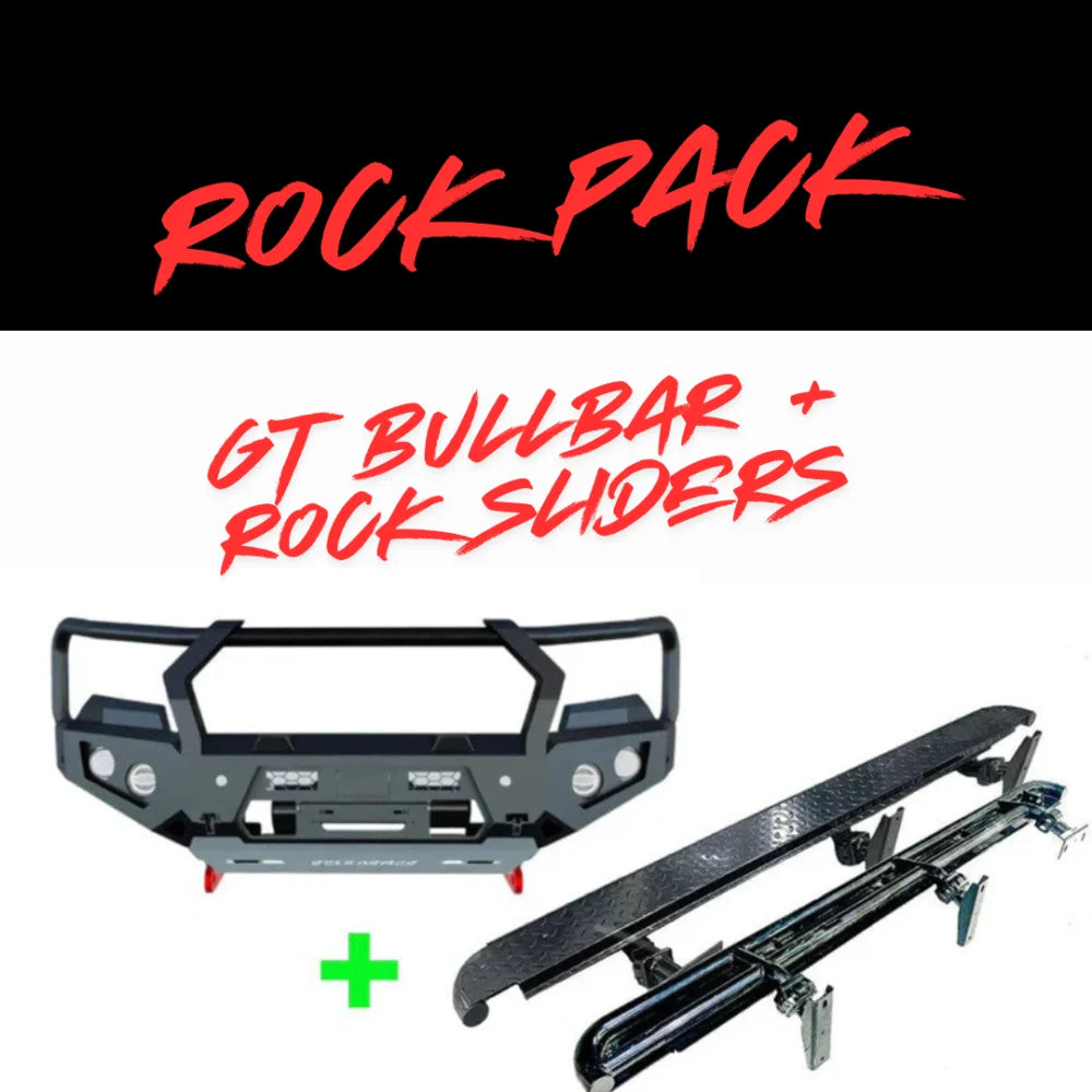 Rockarmor Rock Pack, Isuzu Dmax 2017-2020 PFL | GT Hoop Bullbar + Rock Sliders - Rock Pack