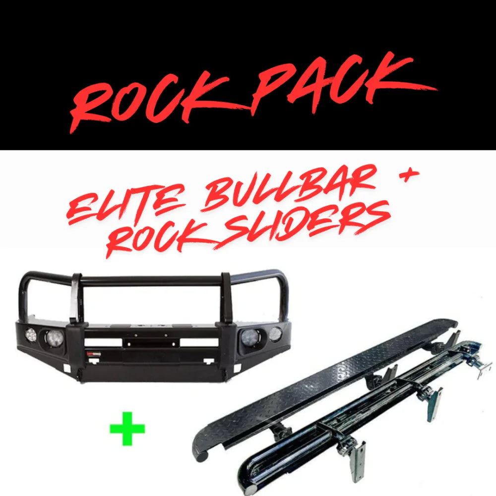 Rockarmor Rock Pack, Nissan Navara Np300 D23 2015-2020 | Elite Hoop Bullbar + Rock Sliders - Rock Pack