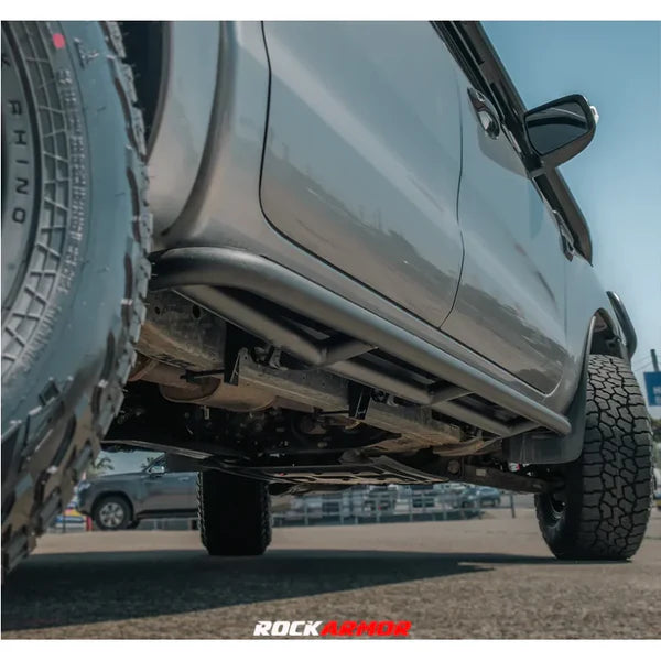 Rockarmor Steel Rockslider Side Steps To Suit Ford Ranger Px1,2,3 Dual Cab/Extra Cab 2012-2022