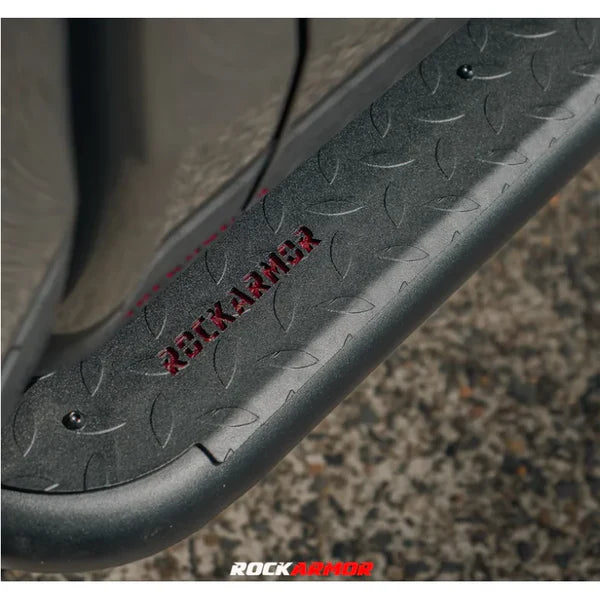 Rockarmor Steel Rockslider Side Steps To Suit Ford Ranger Px1,2,3 Dual Cab/Extra Cab 2012-2022