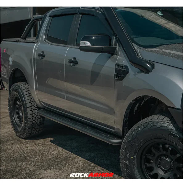 Rockarmor Steel Rockslider Side Steps To Suit Ford Ranger Px1,2,3 Dual Cab/Extra Cab 2012-2022