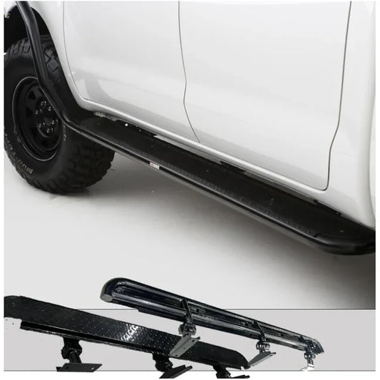 Rockarmor Steel Rockslider Side Steps To Suit Toyota Hilux N70 2005-2015