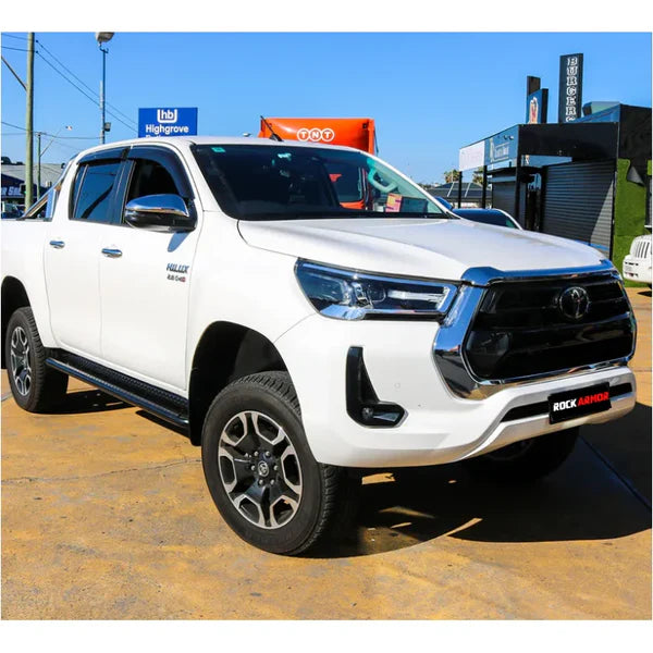 Rockarmor Steel Rockslider Side Steps To Suit Toyota Hilux N80 2015 To Current