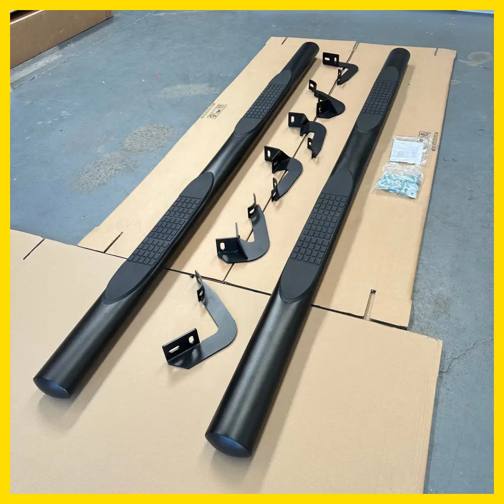 Running Board 4 inch Oval Tube Black Stainless Steel BT50 12-20