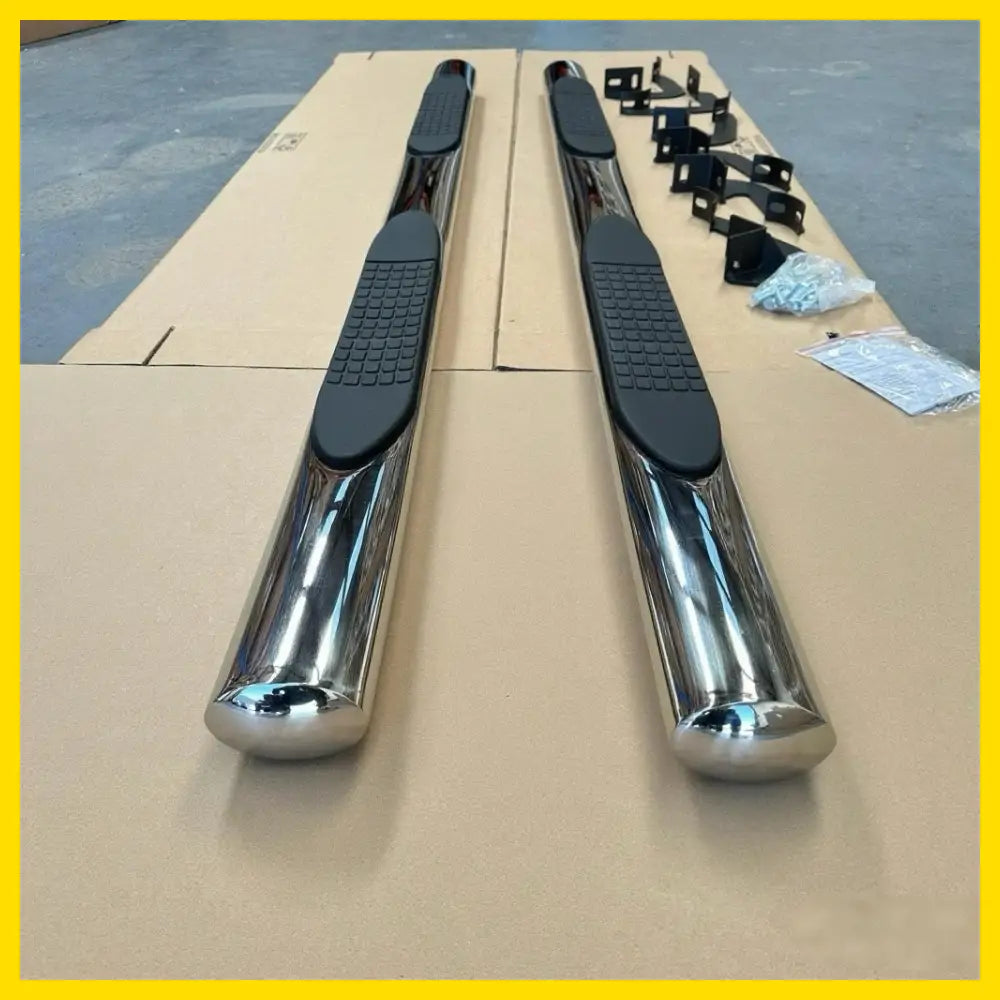 Running Board 4 inch Oval Tube Stainless Steel D-Max 2012-2020 Double