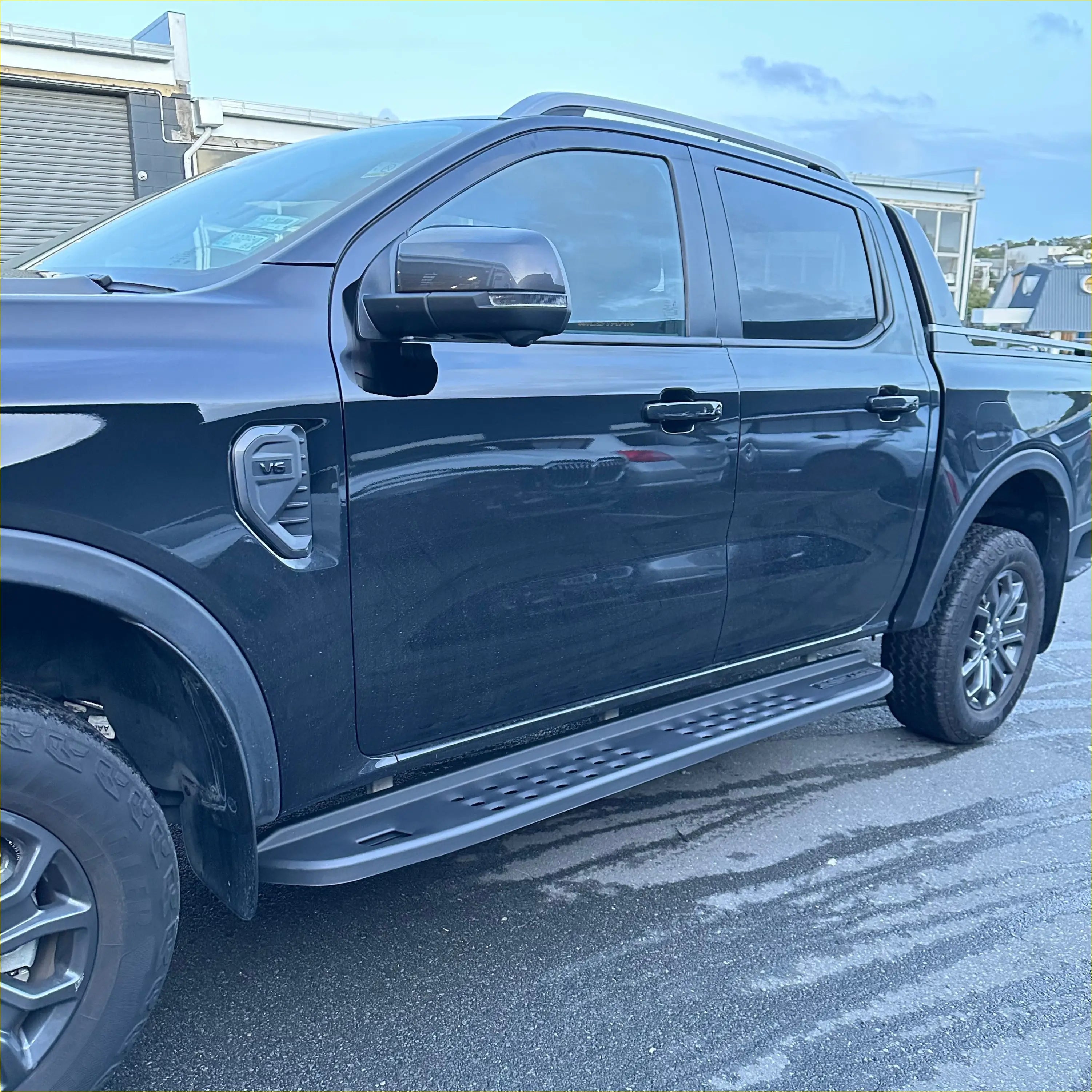 Side Step Raptor Style Heavy Duty Steel for Ranger 2022+ Double Cab - Running Board