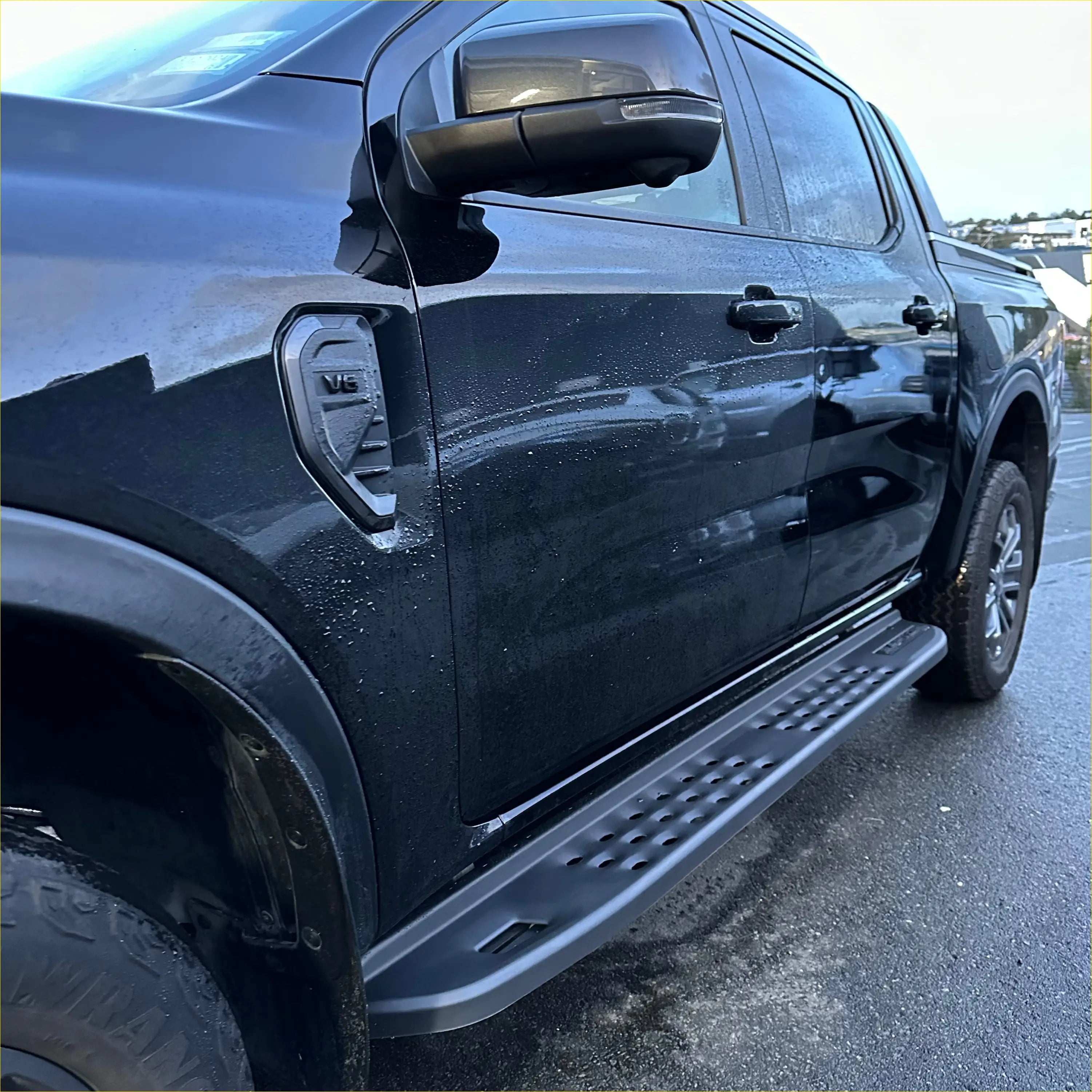 Side Step Raptor Style Heavy Duty Steel for Ranger 2022+ Double Cab - Running Board